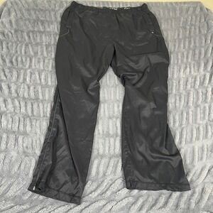 Tasc Performance Mens XXL Black Grid Ripstop Track Pants Bamboo Cotton Lined